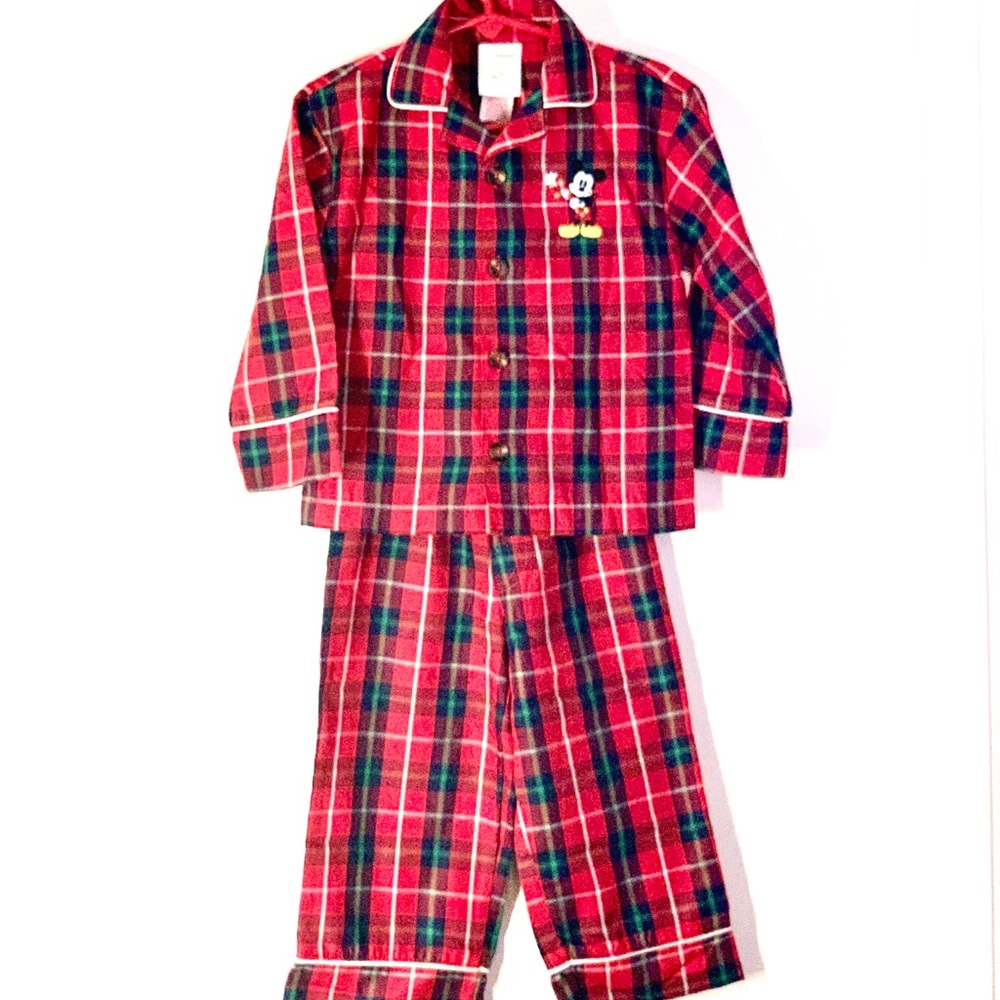 Disney Store Mickey Mouse Plaid Pajama Set